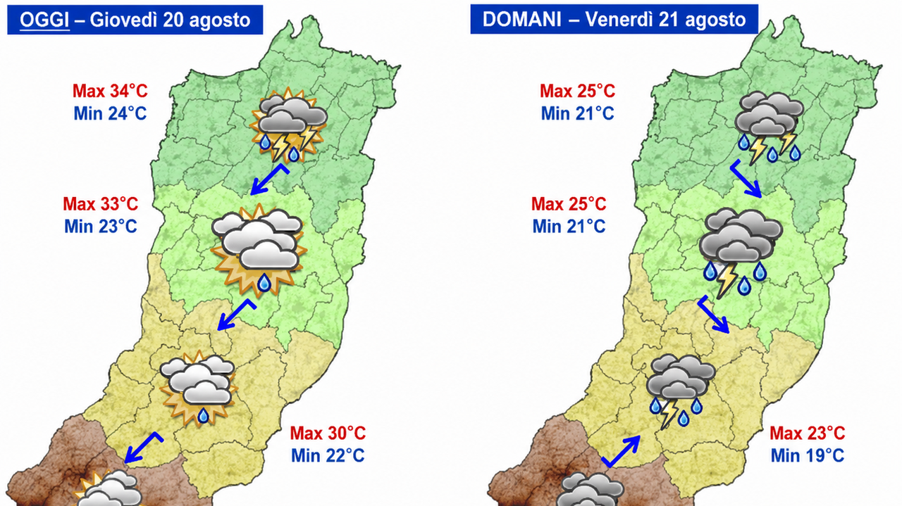 Meteo, il caldo ha le ore contate: in arrivo forti temporali e crollo delle temperature