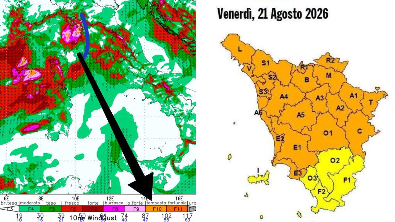 
	A destra la carta del Cmt sul vento


