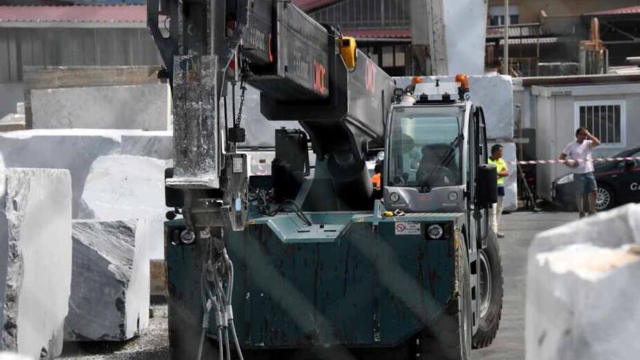 Il piazzale dopo l'incidente