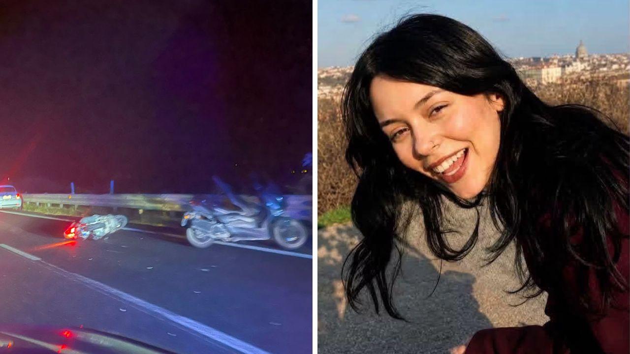 
	Lo scooter su cui viaggiavano i due giovani e la vittima, Virginia Bellagamba

