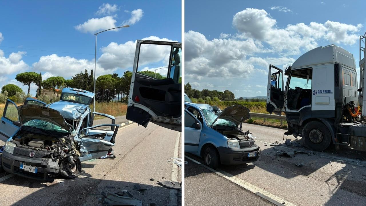 
	L'auto distrutta dopo l'incidente (foto Falorni/Stick)

