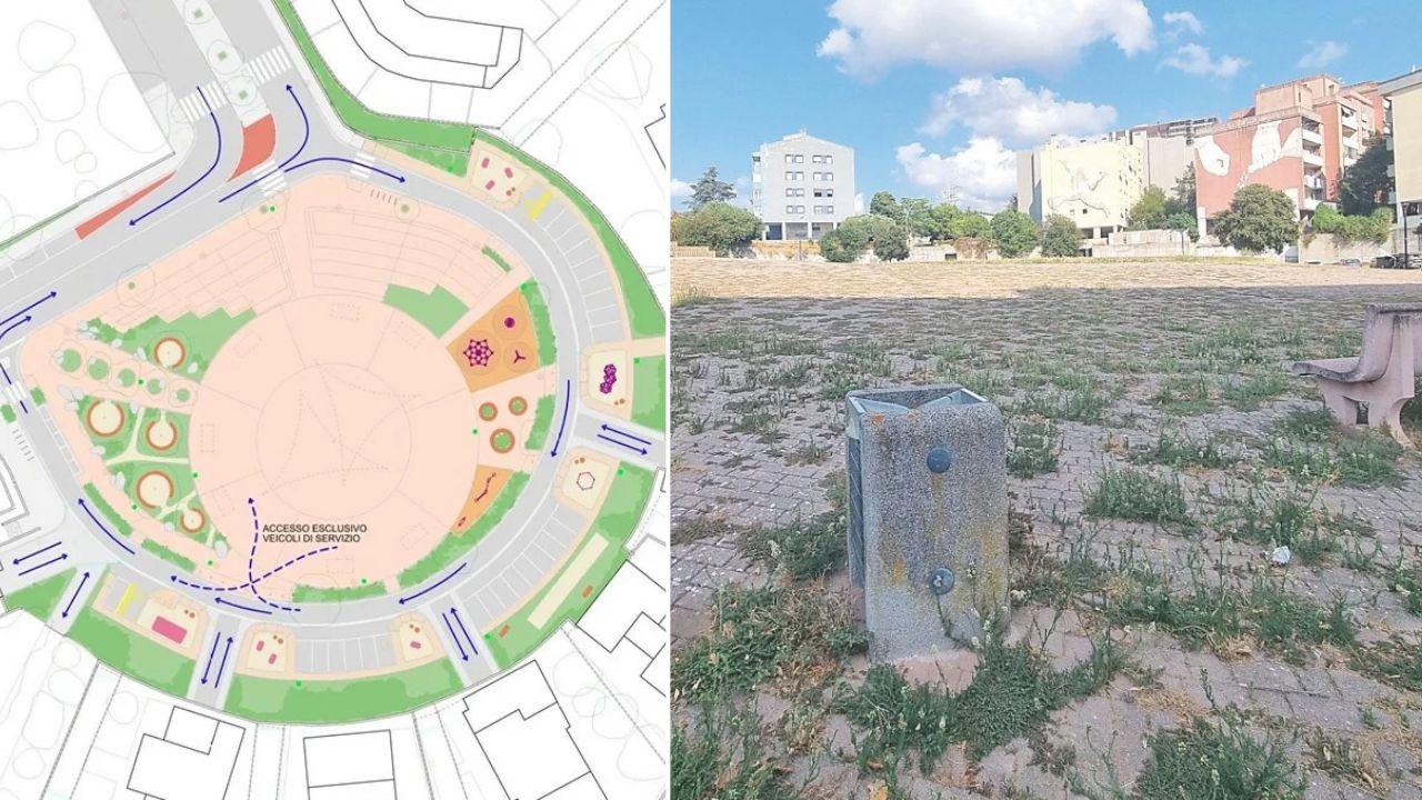 Sassari, il cuore di Carbonazzi cambia con la nuova piazza Aldo Moro: ecco come sarà