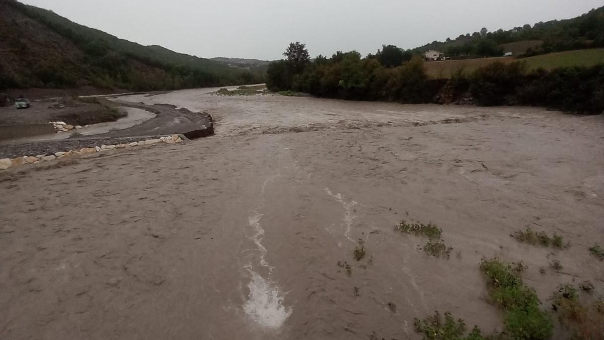 L'Enza nei pressi del ponte di Cedogno