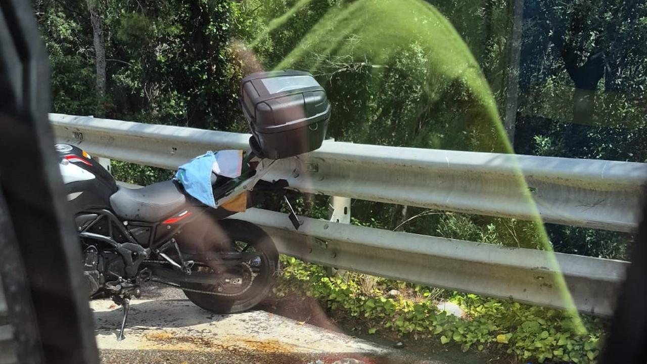 La moto coinvolta nell'incidente
