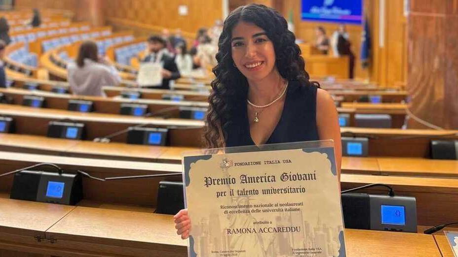 Da Bonarcado a Montecitorio: a 23 anni conquista il Premio America Giovani