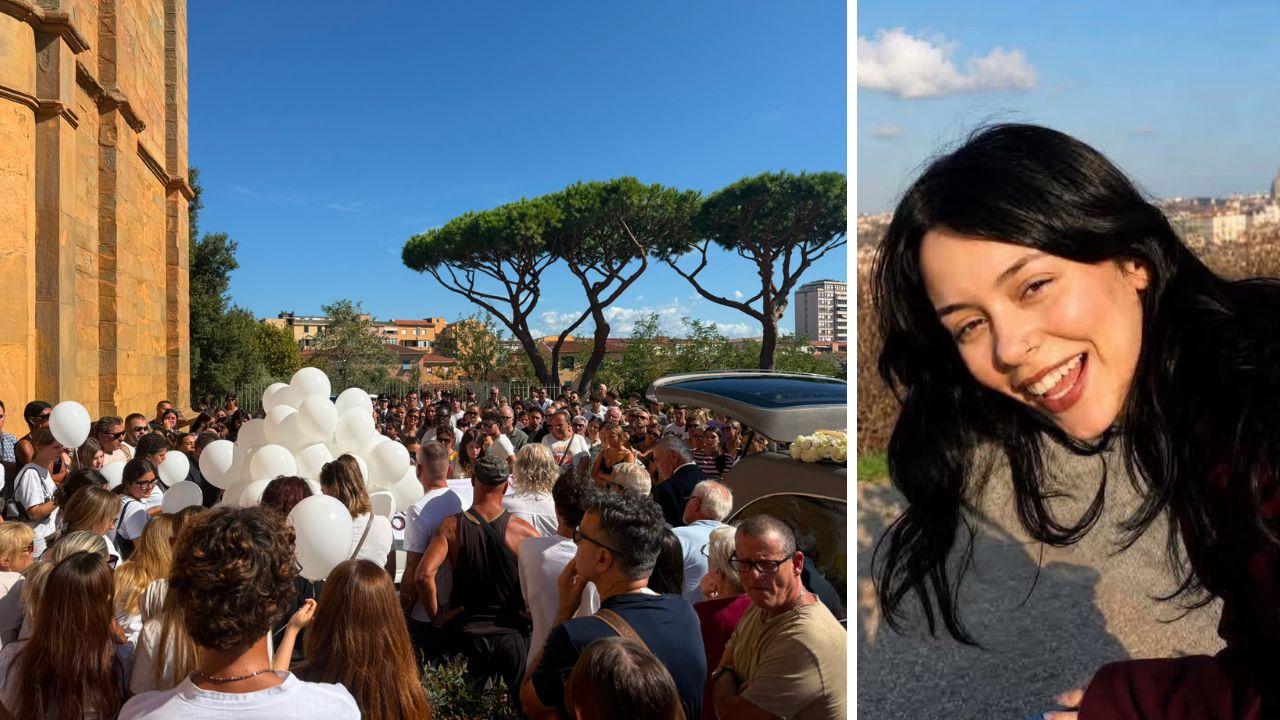 I palloncini bianchi fuori dalla chiesa e la vittima, Virginia Bellagamba