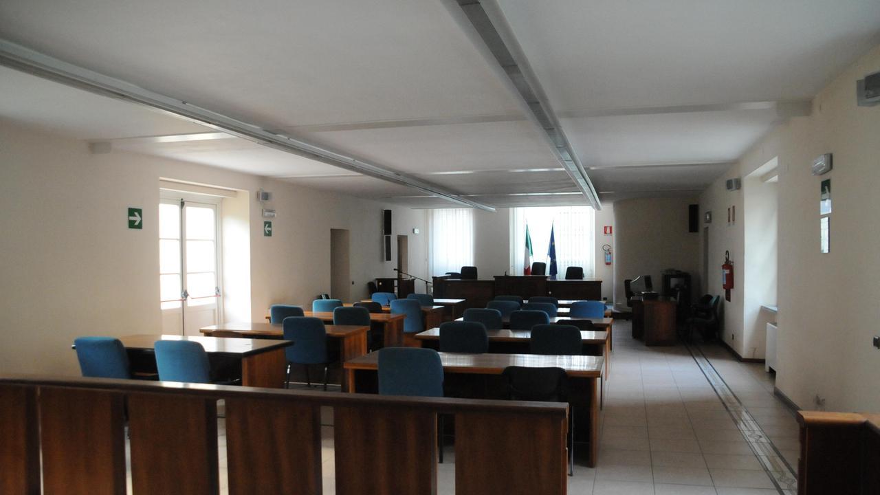 L’aula 1 del dibattimento nel tribunale di via Galli Tassi