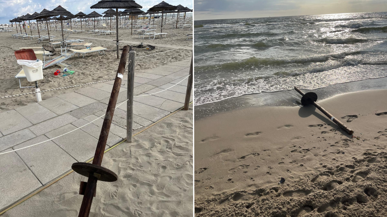 Lido Spina, ancora vandali in azione al Bagno Schiuma: lanciati lettini e ombrelloni in mare