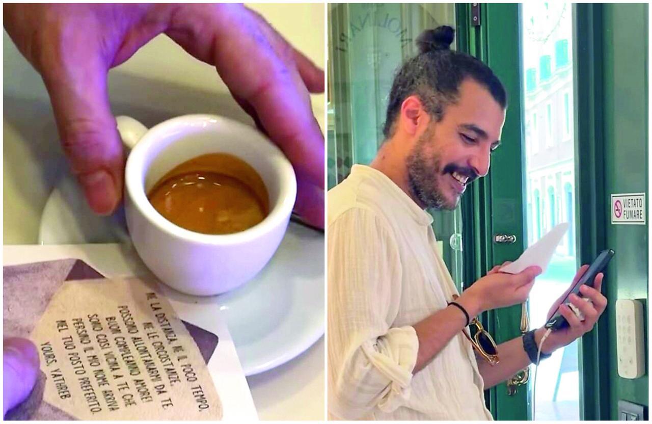Bar Molinari, caffè con sorpresa: gli auguri arrivano da... Tunisi