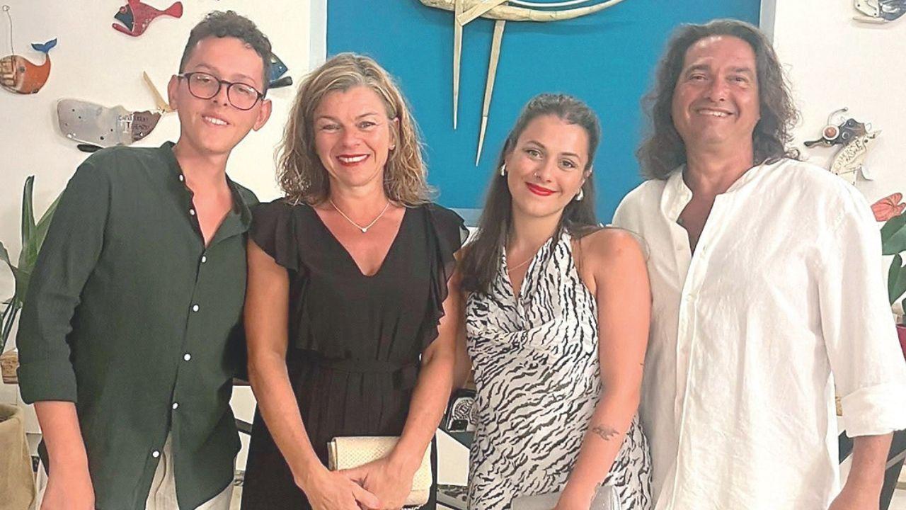 Leonardo Speroni, con la mamma Roberta, la sorella Noemi e il babbo Stefano