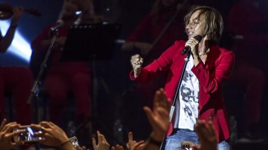 Gianna Nannini scatenata durante uno dei suoi concerti