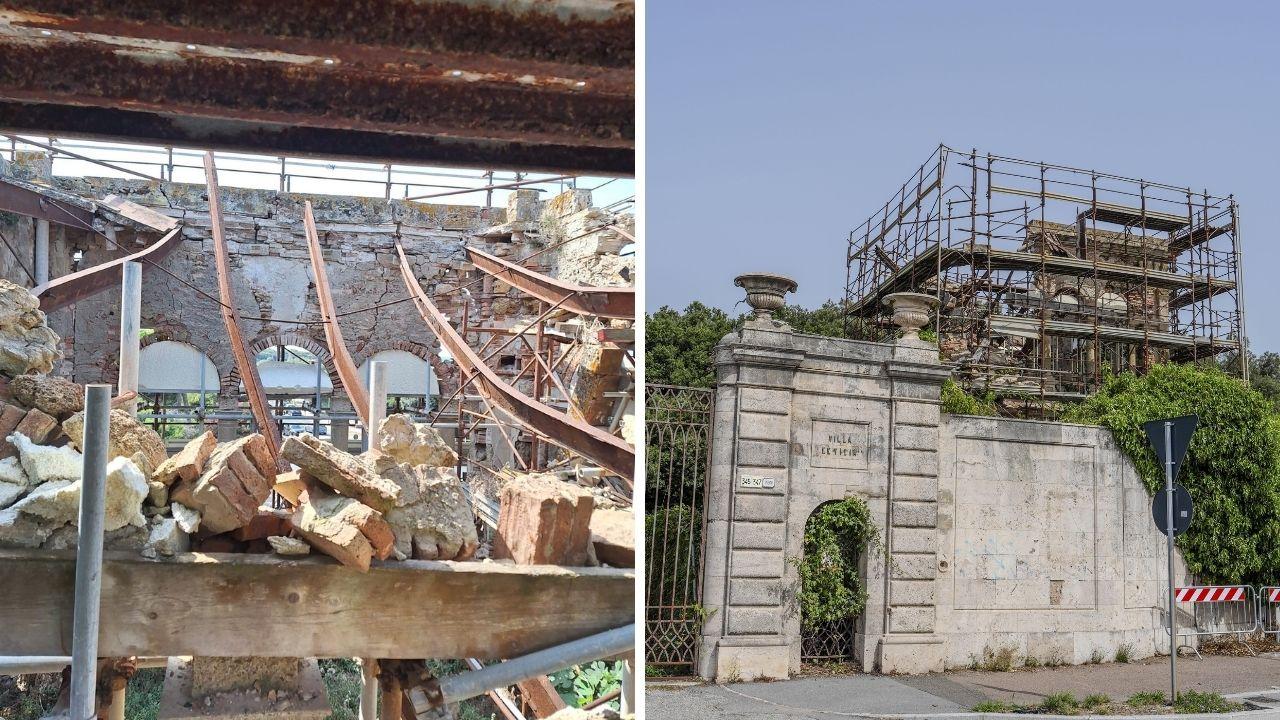 Il Torrino di Villa Letizia, oggetto del restauro