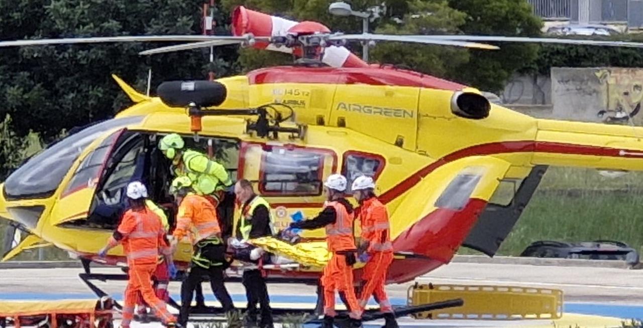 Motociclista gravemente ferito, interviene l’elisoccorso: trasportato al Brotzu in codice rosso