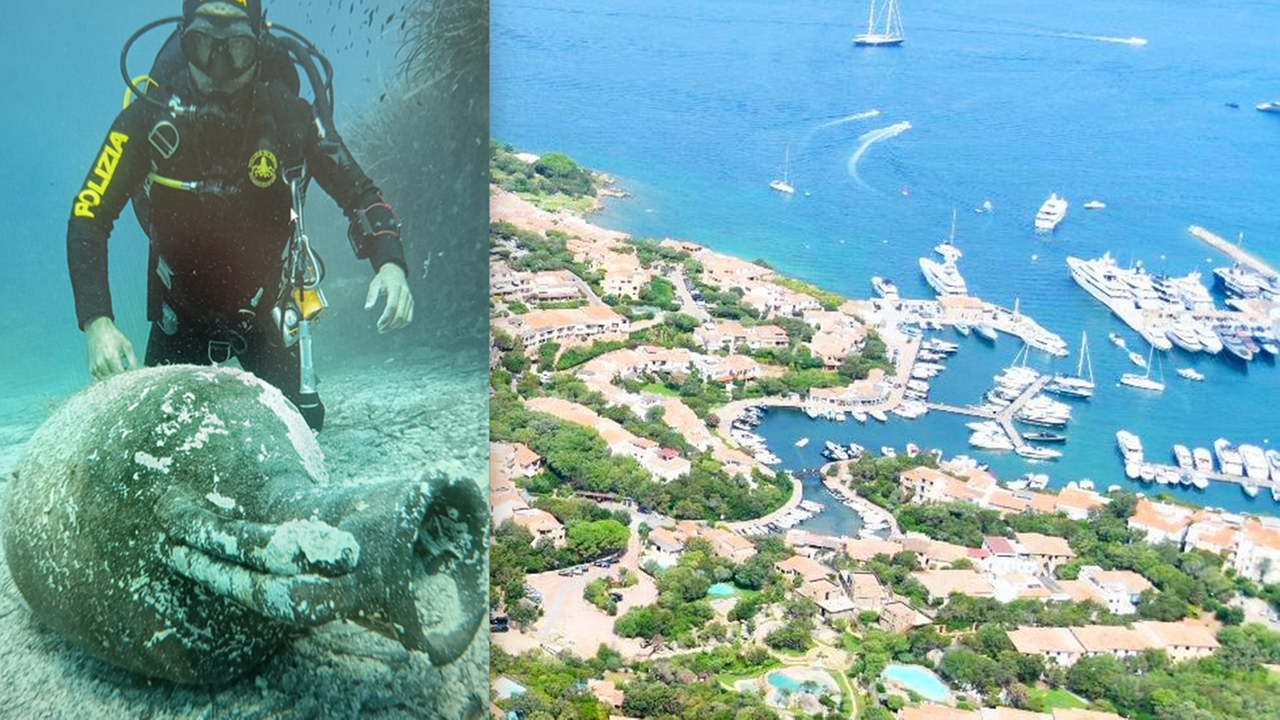 Tre anfore romane nel mare di Porto Rotondo: la scoperta dei sommozzatori della polizia