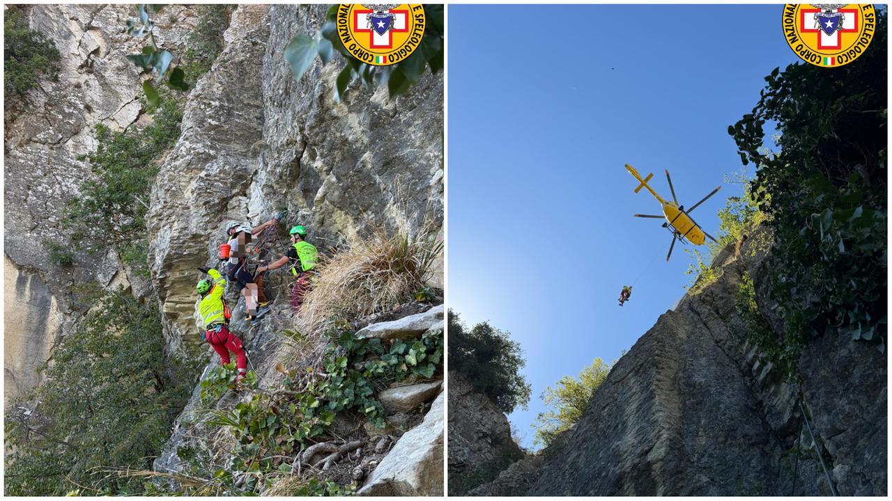 Malore durante la ferrata, salvata