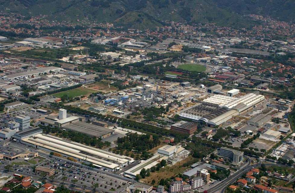 
	Una veduta aerea della zona industriale (foto d&rsquo;archivio)

