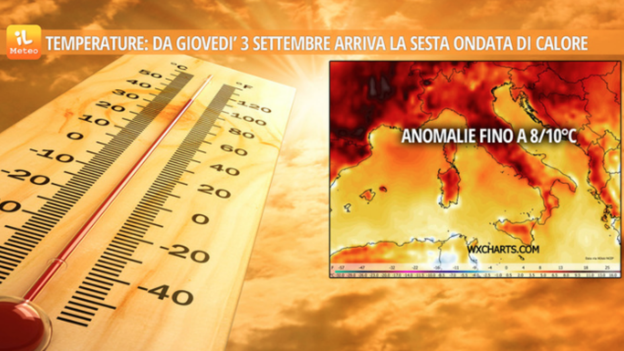 Il caldo non molla la Sardegna, settembre parte con la sesta ondata di calore: attese anomalie fino a +10°C