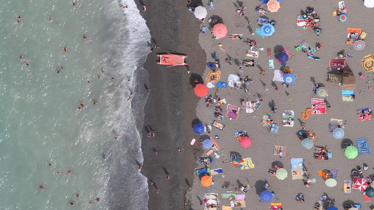 Controlli dall'alto sulle spiagge di Cecina