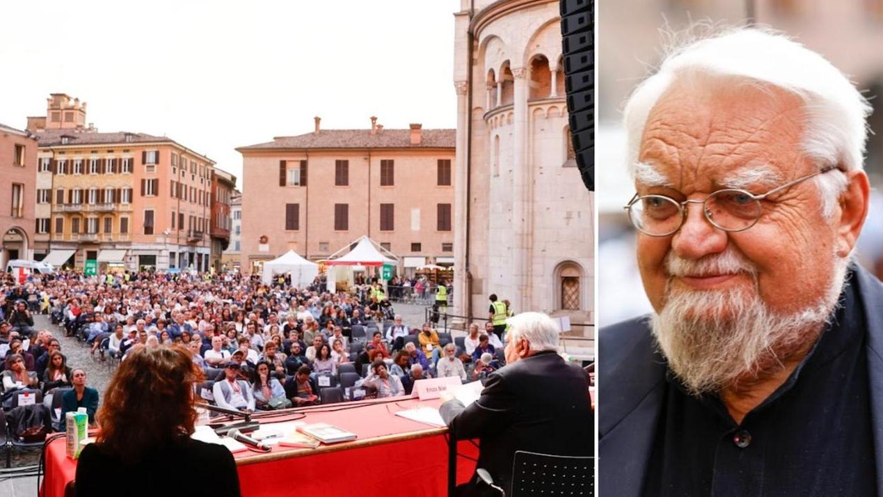 Enzo Bianchi nel 2024 al FestivalFilosofia