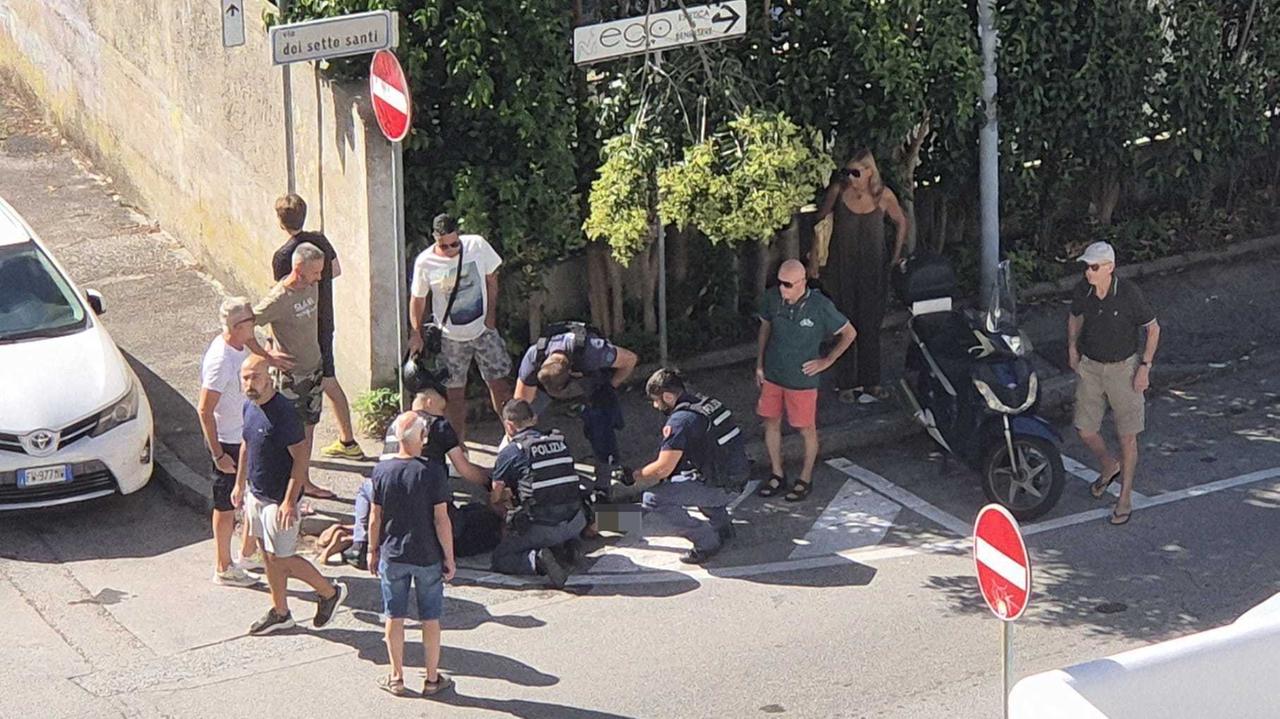 Il momento dell'arresto di Ayoub Banna