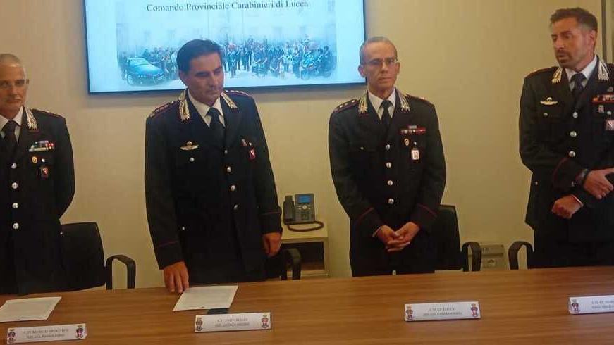 Da sinistra gli ufficiali dei carabinieri Ragusa, Lastella, Cassarà e Colella