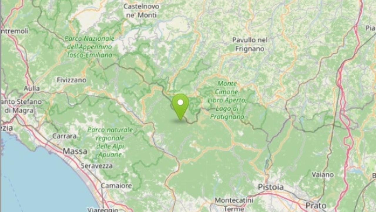 L'epicentro della scossa
