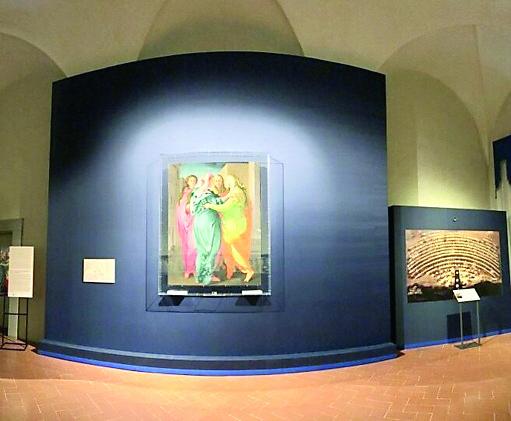 
	La Visitazione esposta alla villa medicea di Poggio a Caiano

