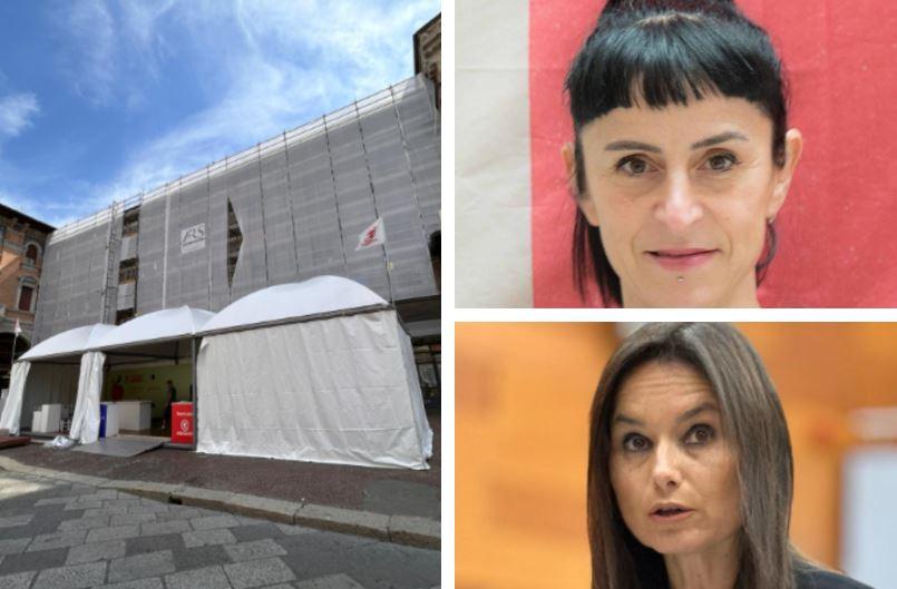 Vetrine coperte dagli stand, le assessore: «Comprendiamo il disagio, al lavoro con Emergency per una soluzione»
