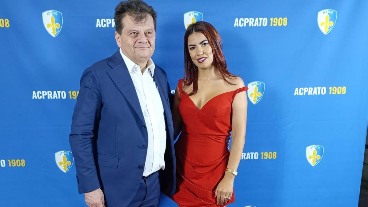Il presidente Antonio Politano con l'ormai ex moglie Asmaa Gacem