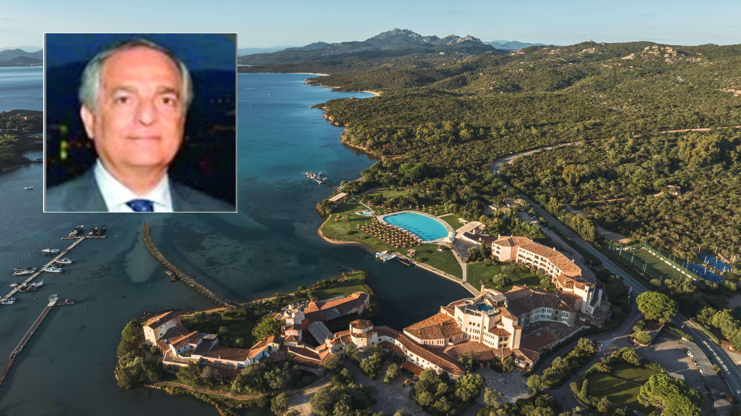 L'hotel Cala di Volpe e nel riquadro Guido Gunnella