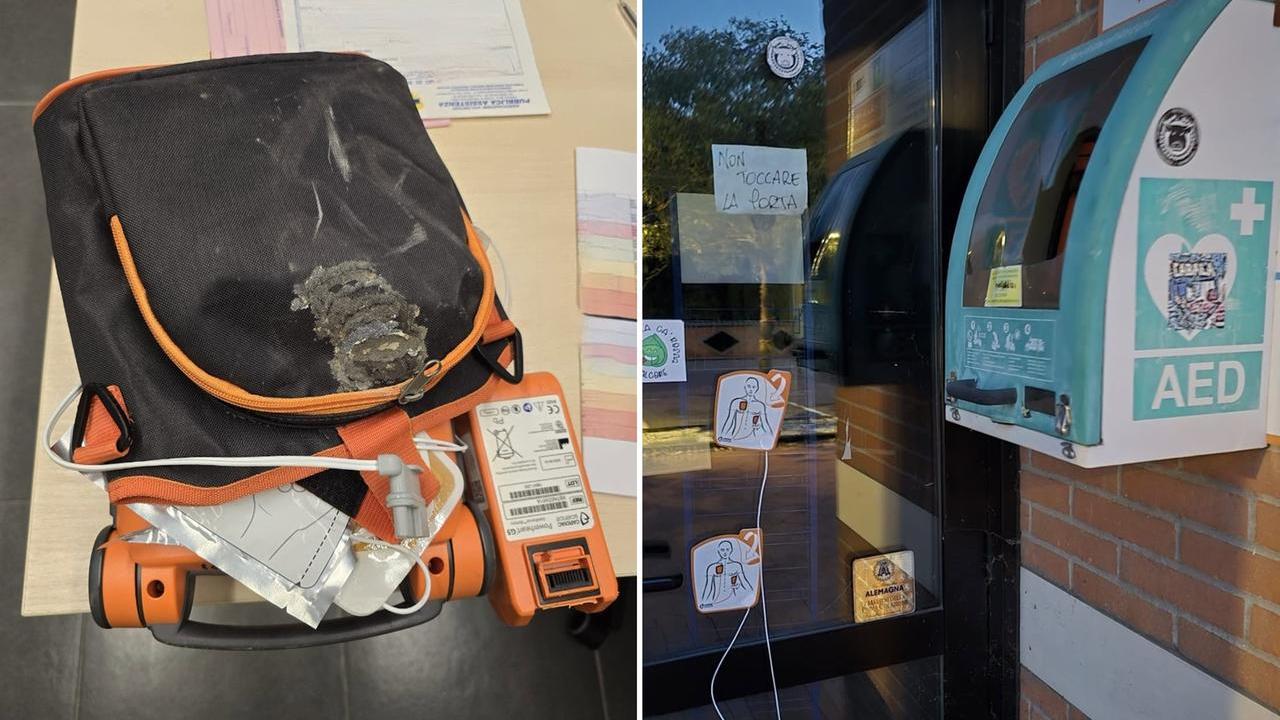 Il defibrillatore vandalizzato