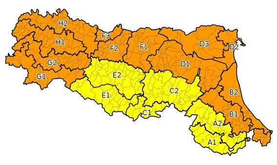 Maltempo, scatta l’allerta arancione anche nel Reggiano