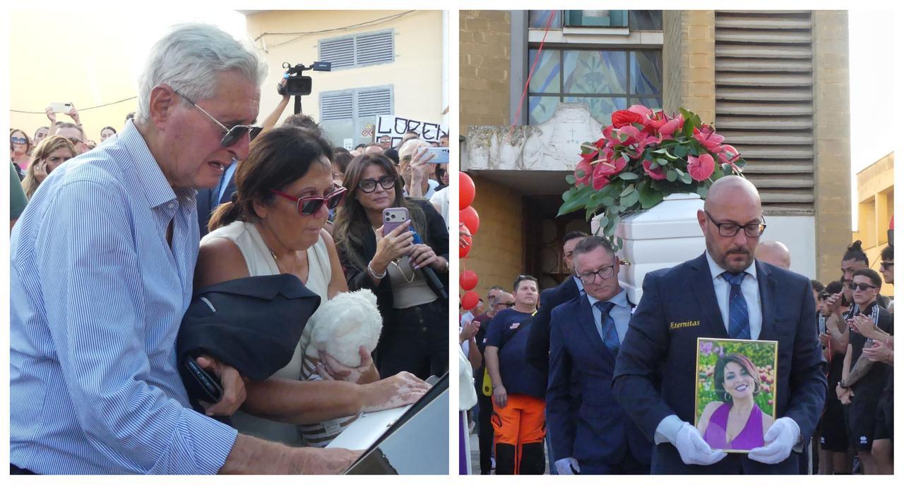 Funerali di Lorena Isceri a Squinzano: palloncini, rose e la madre stringe il suo orsacchiotto. Il prete: “L’amore non è possesso, l’altro non ci appertiene”