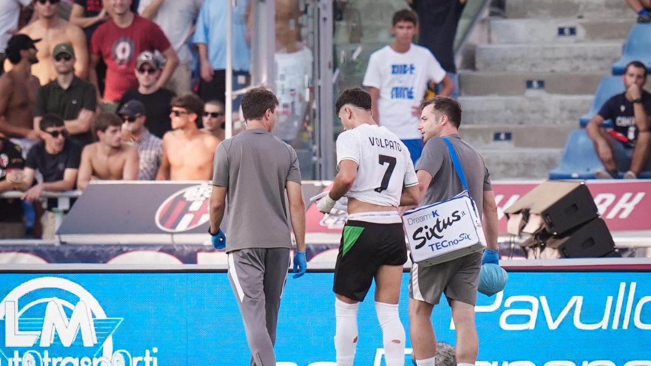 Sassuolo, lesione per Volpato: fuori un mese e mezzo