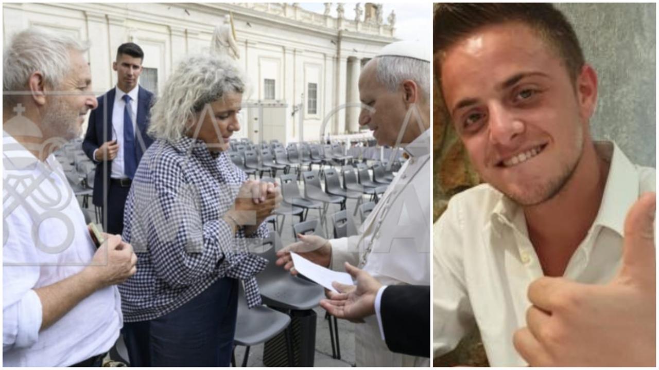 I genitori di Alex Bonucchi dal Papa