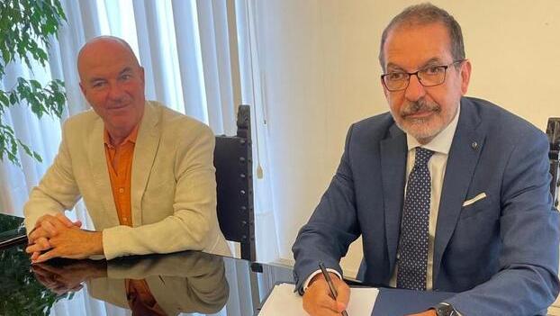 Il sindaco Luca Salvetti (a sinistra) con il prefetto Giancarlo Dionisi durante un "Cosp"