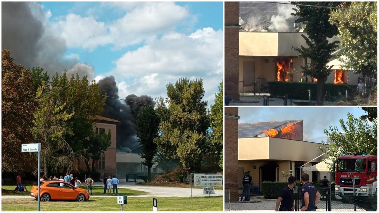 L'incendio nella scuola dell'infanzia e nido Sacro Cuore a Ganaceto