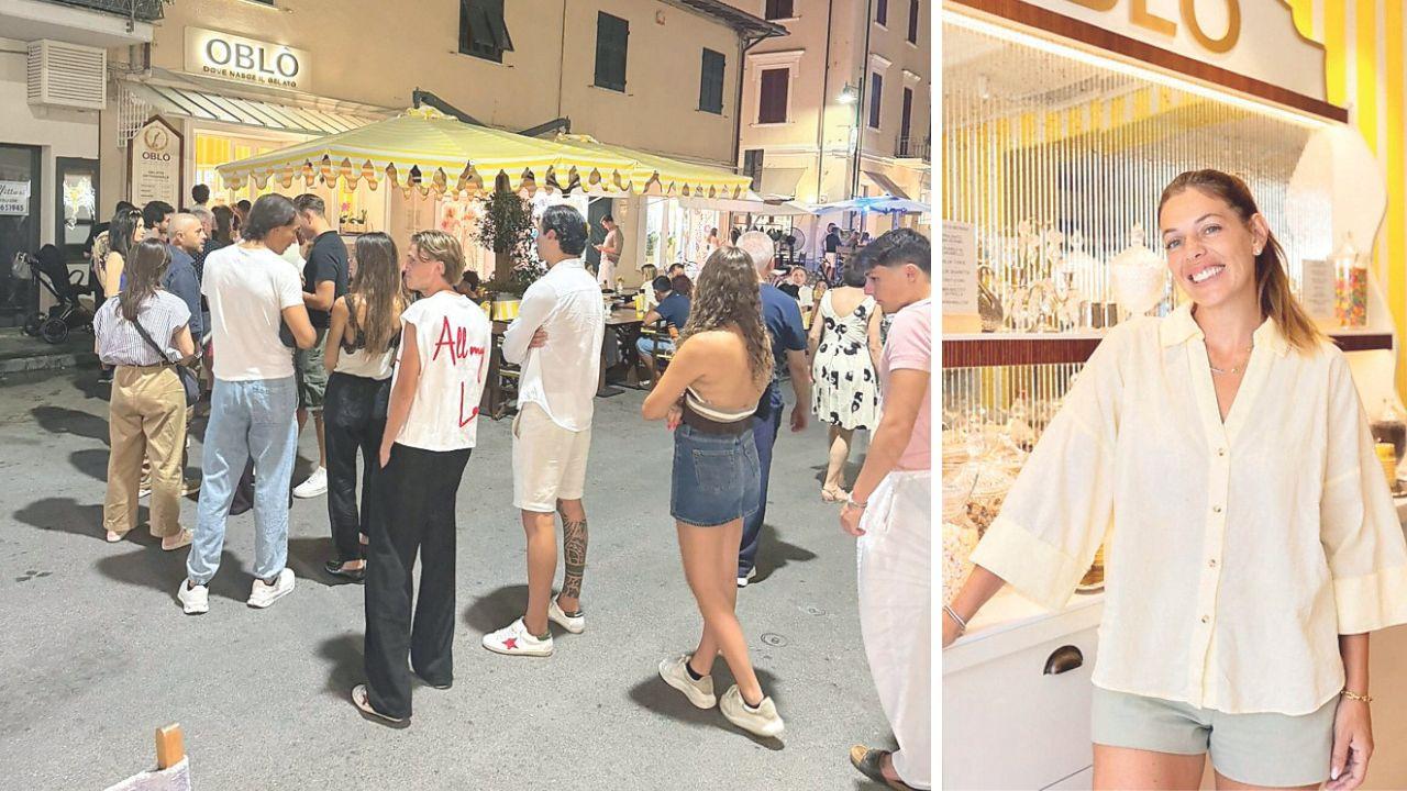 Clara Fioretti e la fila fuori negozio