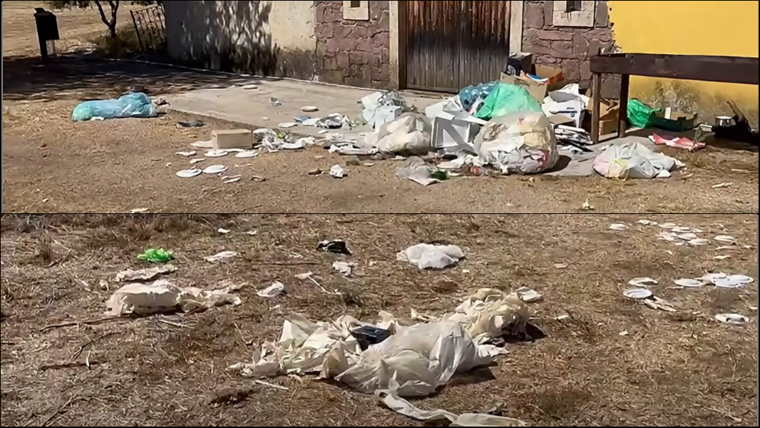 Il sagrato di Santa Maria ridotto a una discarica dopo la festa. La rabbia del parroco sui social – VIDEO