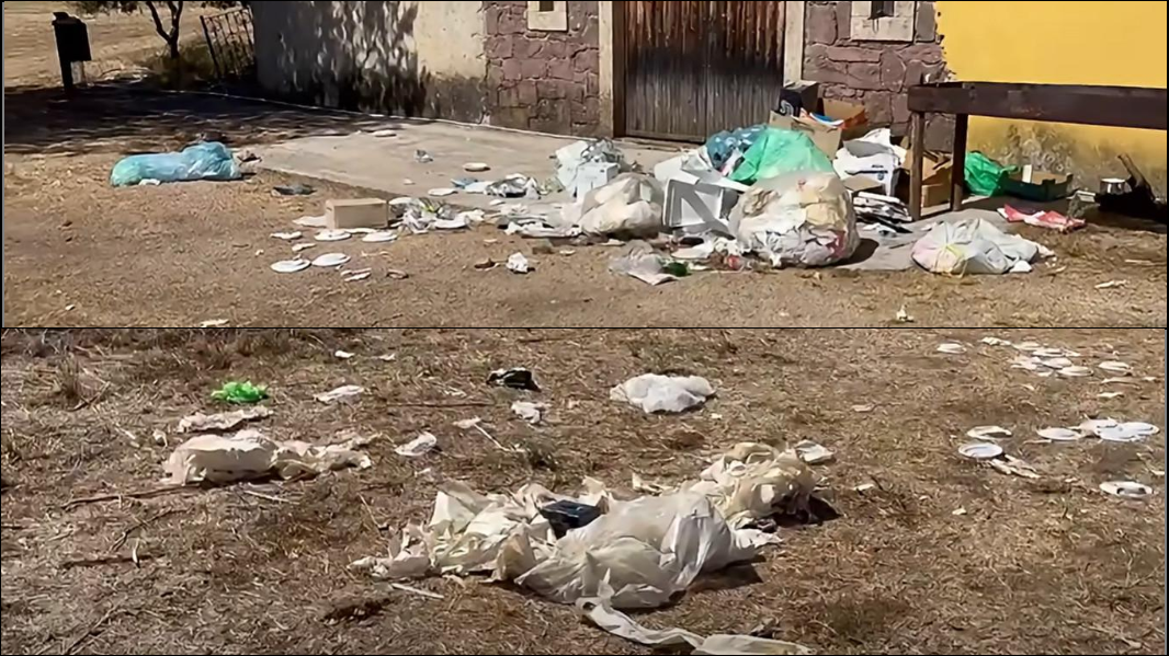 Il sagrato di Santa Maria ridotto a una discarica dopo la festa. La rabbia del parroco sui social – VIDEO