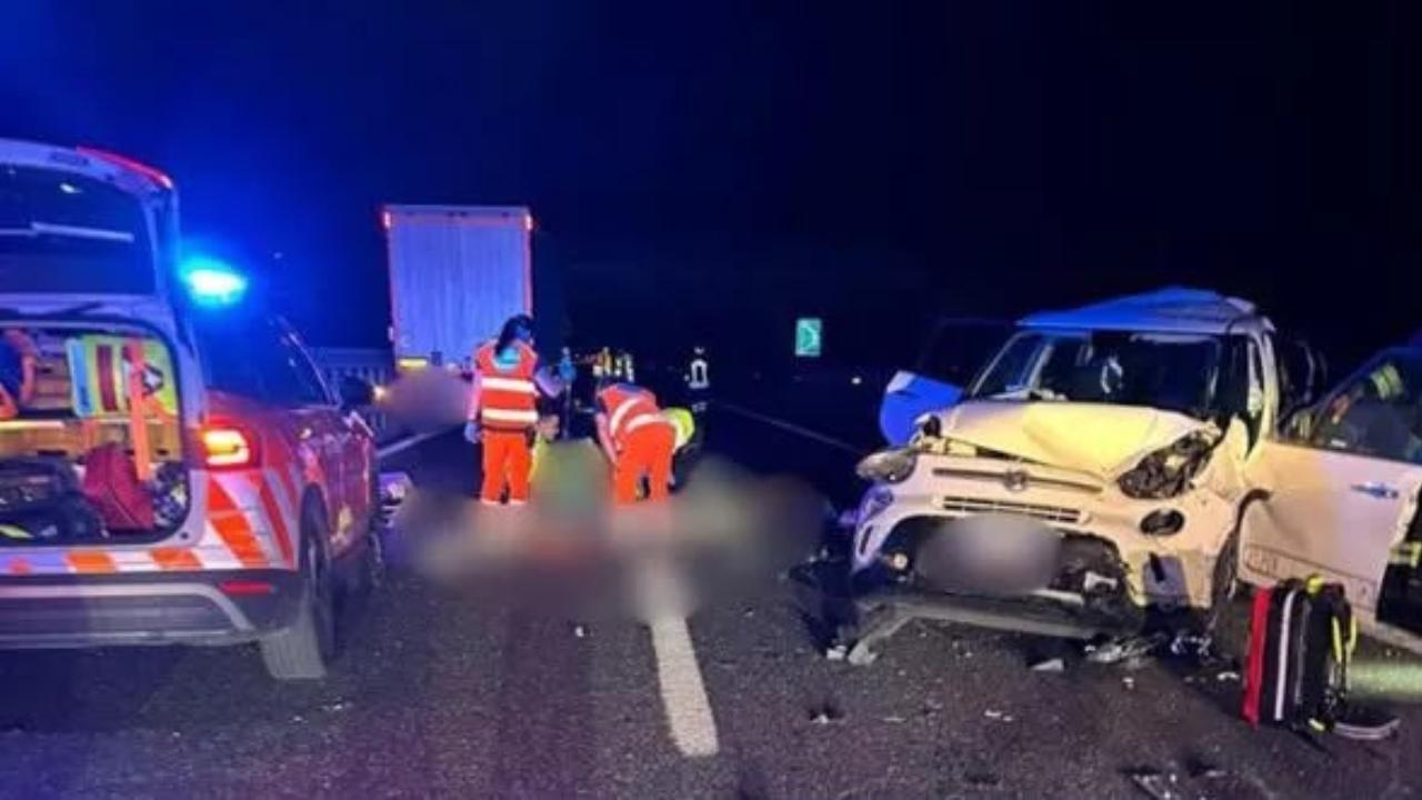 
	L'incidente sulla A21 (foto Provincia Pavese)

