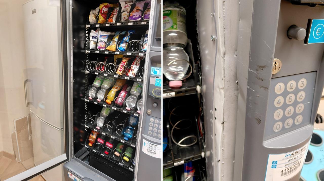 
	Il distributore automatico scassinato

