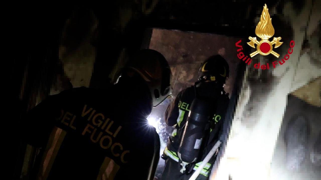 L'intervento dei vigili del fuoco
