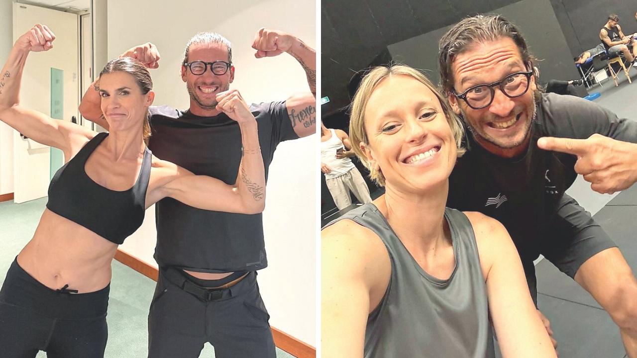 
	Il "viareggino" Luca Palla con Elisabetta Canalis e Federica Pellegrini

