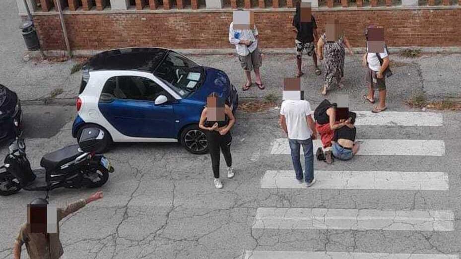 La scena dell'aggressione