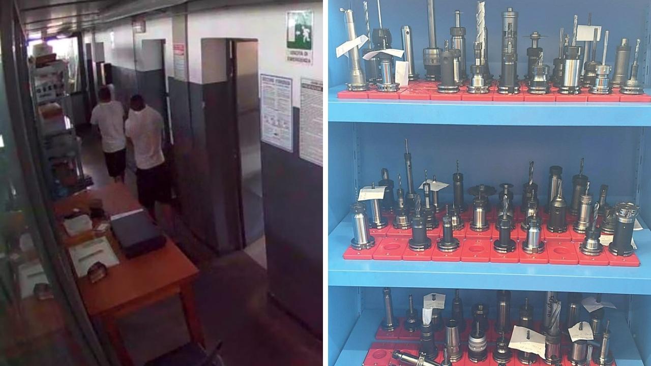 
	I ladri ripresi dalle telecamere e alcuni degli attrezzi pi&ugrave; rubati&nbsp;

