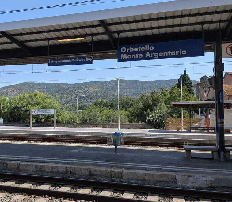 
	La stazione di Orbetello-Monte Argentario (foto d'archivio)

