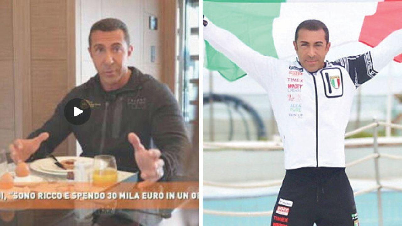 
	Massimo Alparone intervistato nel programma &ldquo;Dritto e rovescio&rdquo;; a dx&nbsp; in&nbsp;una foto mentre fa attivit&agrave; sportiva

