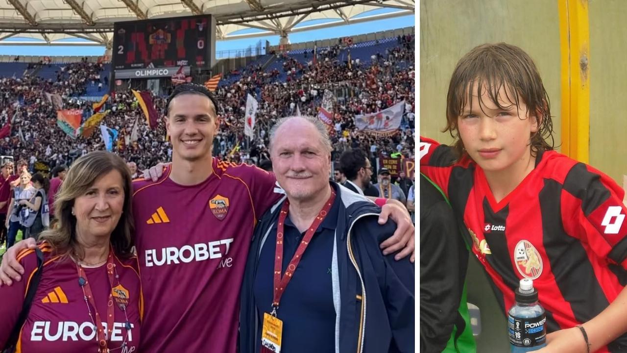 
	Ghilardi all'Olimpico con mamma Manuela e babbo Mauro, a destra il difensore, da bimbo, ai tempi della Lucchese&nbsp;


