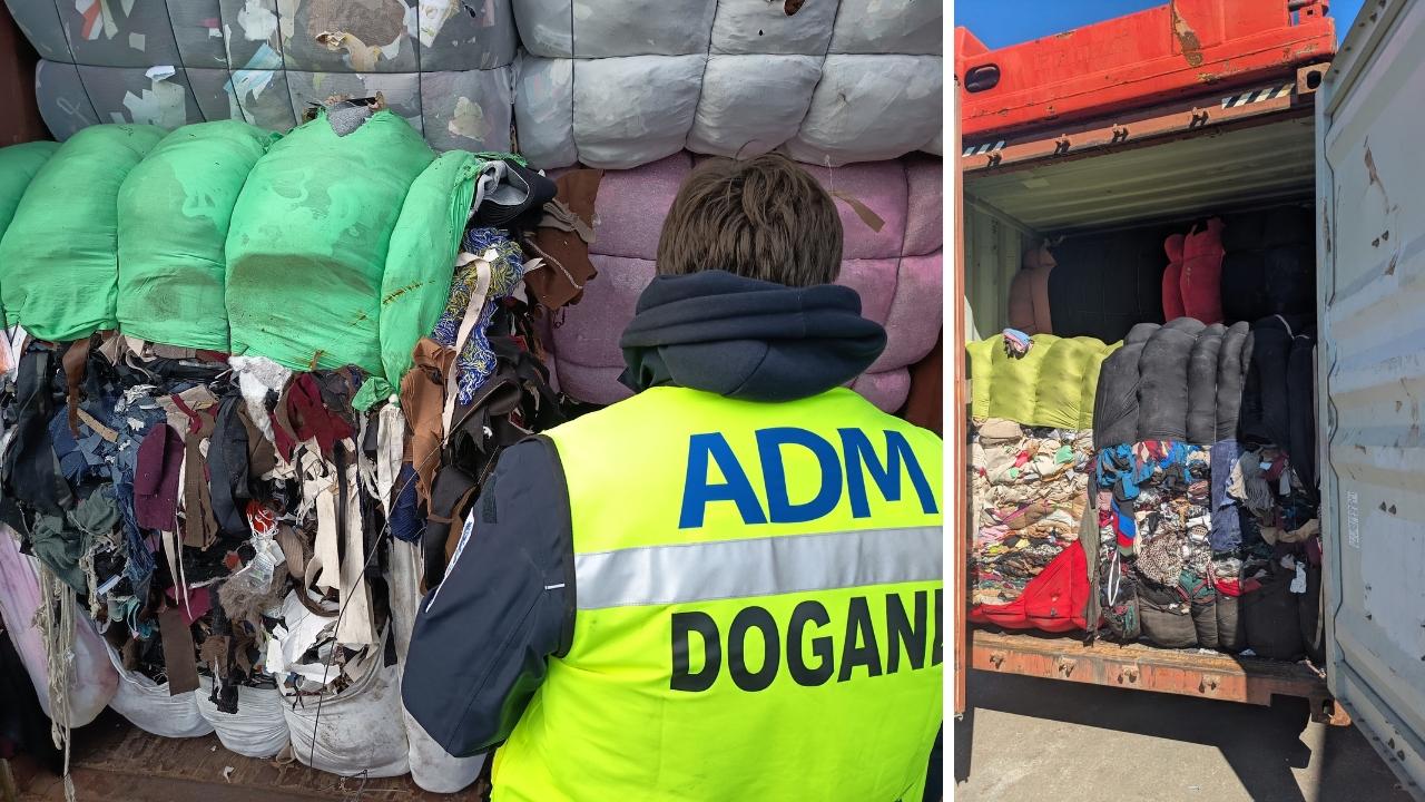 Maxi sequestro di 500 tonnellate di rifiuti tessili al Porto di Livorno: arrivavano da Prato per essere esportati in Malesia